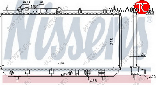 3 899 р. 323 РАДИАТОР ОХЛАЖДЕН AT 1.4 1.5 1.9 (1 ряд) BODYPARTS mz32398-910  с доставкой в г. Майкоп