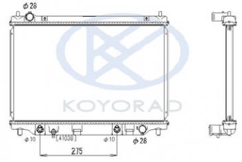 7 199 р. DEMIO {Mazda 2 02-06Verisa 02-} РАДИАТОР ОХЛАЖДЕН AT (KOYO) KOYORAD mzdem02-910  с доставкой в г. Майкоп. Увеличить фотографию 1