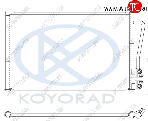 5 749 р. FUSION {FIESTA 02-MAZDA 2 03-} КОНДЕНСАТОР КОНДИЦ (KOYO) KOYORAD fdfus02-931  с доставкой в г. Майкоп