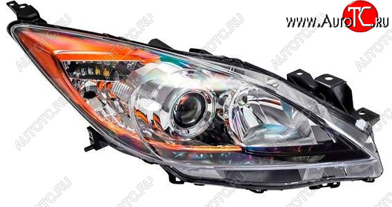 11 549 р. Правая фара (линзован, под корректор) DEPO Mazda 3/Axela BL дорестайлинг седан (2009-2011)  с доставкой в г. Майкоп