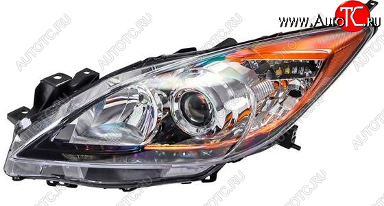 11 549 р. Левая фара (линзован, под корректор) DEPO Mazda 3/Axela BL дорестайлинг седан (2009-2011)  с доставкой в г. Майкоп