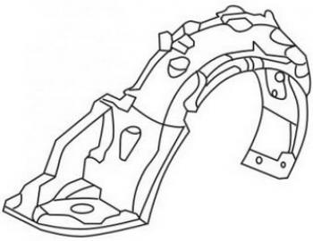 1 349 р. Правый подкрылок передний TYG  Honda Civic  EJ,EK,EM (1995-1998) седан дорестайлинг, хэтчбэк 3 дв. дорестайлинг  с доставкой в г. Майкоп. Увеличить фотографию 2