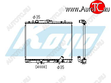 14 349 р. PAJERO SPORT {4D56+USA} РАДИАТОР ОХЛАЖДЕН MT 2.5 2.7 (турбодизель) (KOYO) KOYORAD mbpas97-910  с доставкой в г. Майкоп