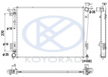 12 299 р. IX35 {KIA SPORTAGE 10- (mot. G4KE)} РАДИАТОР ОХЛАЖДЕН (бензин) AT (KOYO) KOYORAD hnx3510-910  с доставкой в г. Майкоп. Увеличить фотографию 1