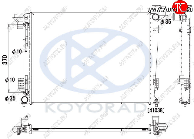 12 299 р. IX35 {KIA SPORTAGE 10- (mot. G4KE)} РАДИАТОР ОХЛАЖДЕН (бензин) AT (KOYO) KOYORAD hnx3510-910  с доставкой в г. Майкоп