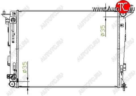 5 999 р. IX35 10- {KIA SPORTAGE 10- (mot. G4KD)} РАДИАТОР ОХЛАЖДЕН (бензин) AT BODYPARTS hnx3510-915  с доставкой в г. Майкоп