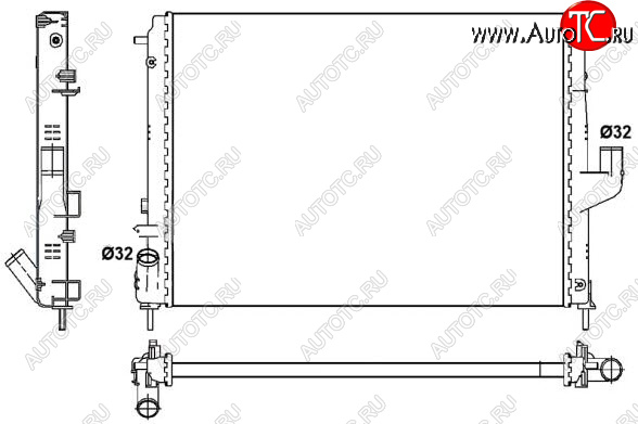3 099 р. DUSTER (AL:MERA 13- AT) РАДИАТОР ОХЛАЖДЕН (см.каталог) BODYPARTS rndus10-910  с доставкой в г. Майкоп