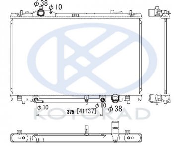 17 599 р. LS460600hL РАДИАТОР ОХЛАЖДЕН вариатор (CVT) (KOYO) KOYORAD lxls407-910  с доставкой в г. Майкоп. Увеличить фотографию 1