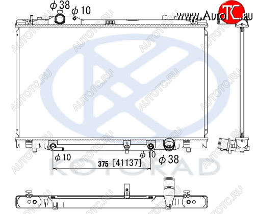 17 599 р. LS460600hL РАДИАТОР ОХЛАЖДЕН вариатор (CVT) (KOYO) KOYORAD lxls407-910  с доставкой в г. Майкоп