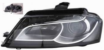 Левая фара (c электрокорректором) DEPO Audi A3 8PA хэтчбэк 5 дв. 2-ой рестайлинг (2008-2010) (ксенон)