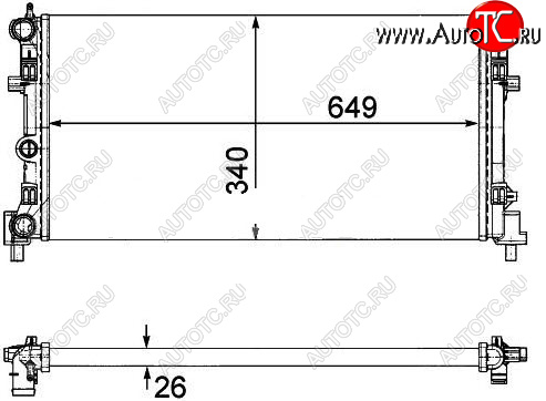 2 499 р. POLO (FABIA 10-ROOMSTER 10- A1 10-) РАДИАТОР ОХЛАЖДЕН (см.каталог) BODYPARTS vwplo10-910  с доставкой в г. Майкоп