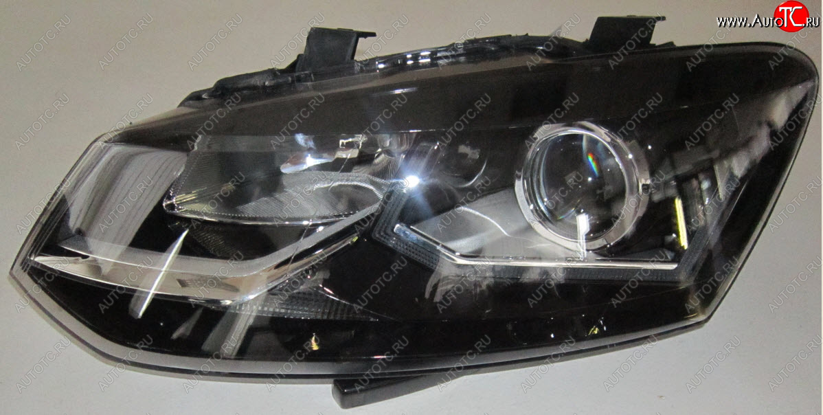 7 299 р. Левая фара (диодная) BODYPARTS  Volkswagen Polo  5 (2009-2015) седан дорестайлинг  с доставкой в г. Майкоп