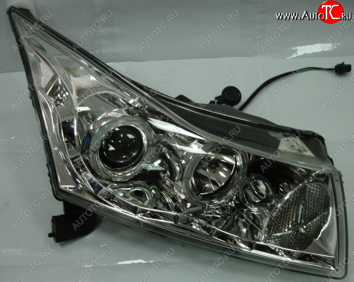 30 949 р. CRUZE ФАРА Л+П (КОМПЛЕКТ) ТЮНИНГ ЛИНЗОВАН (DEVIL EYES) С СВЕТЯЩ ОБОДК БЕЗ КОРРЕКТОР (EAGLE EYES) ВНУТРИ ХРОМ EAGLE EYES cvcrz09-001h-n  с доставкой в г. Майкоп