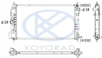 6 999 р. CRUZE {(1.6  109л.с. ORLANDO 11- дизель} РАДИАТОР ОХЛАЖДЕН MT С КОНДИЦ (KOYO) KOYORAD cvcrz09-914  с доставкой в г. Майкоп. Увеличить фотографию 1