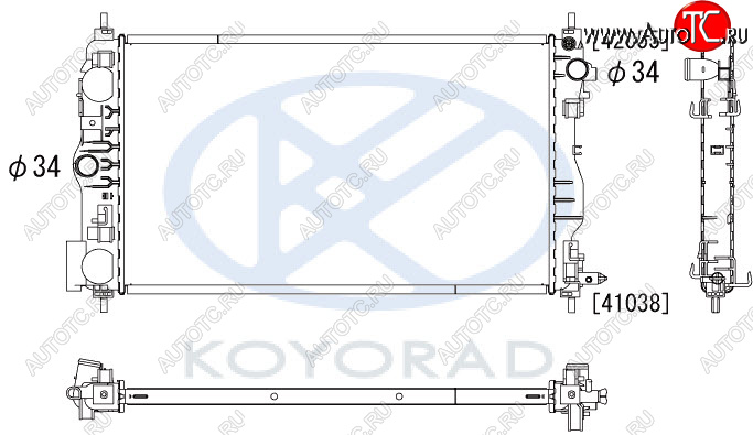 6 999 р. CRUZE {(1.6  109л.с. ORLANDO 11- дизель} РАДИАТОР ОХЛАЖДЕН MT С КОНДИЦ (KOYO) KOYORAD cvcrz09-914  с доставкой в г. Майкоп