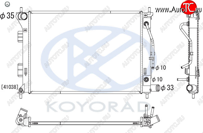 7 199 р. AVANTE {ELANTRA 10-  I30 12- KIA CERATO 13- SOUL 11-} РАДИАТОР ОХЛАЖДЕН AT (KOYO) KOYORAD hnava10-910  с доставкой в г. Майкоп