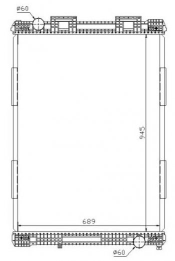 15 349 р. TGA (E 2000 F 2000 (94-) (945 x 689 mm)) РАДИАТОР ОХЛАЖДЕН BODYPARTS matga00-910  с доставкой в г. Майкоп. Увеличить фотографию 1