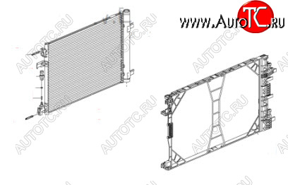 6 349 р. INSIGNIA КОНДЕНСАТОР КОНДИЦ В СБОРЕ С РАМК BODYPARTS opins08-930  с доставкой в г. Майкоп