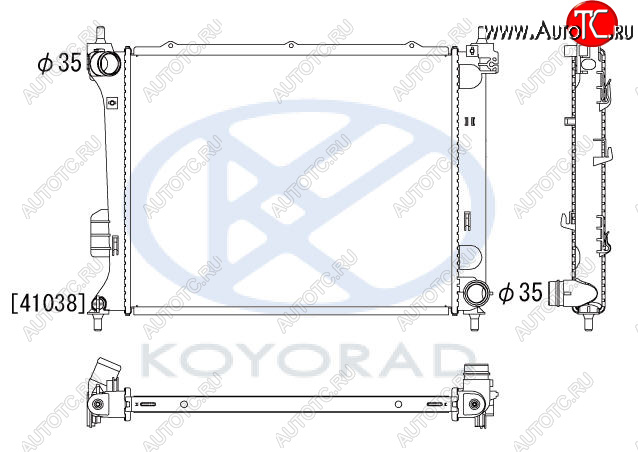 6 399 р. I20 РАДИАТОР ОХЛАЖДЕН MT (KOYO) KOYORAD hni2009-910  с доставкой в г. Майкоп