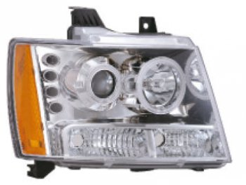 28 799 р. TAHOE {SUBURBAN  AVALANCHE (07-11)} ФАРА Л+П (КОМПЛЕКТ) ТЮНИНГ ЛИНЗОВАН С СВЕТЯЩ ОБОДК С ДИОД БЕЗ КОРРЕКТОР (EAGLE EYES) ВНУТРИ ХРОМ EAGLE EYES cvtah07-000h-n  с доставкой в г. Майкоп. Увеличить фотографию 1