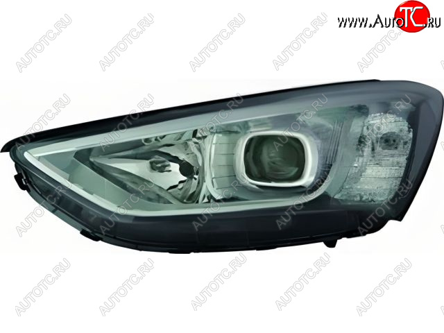 10 299 р. Левая фара (корректор, линзован) BODYPARTS Hyundai Santa Fe DM дорестайлинг (2012-2016)  с доставкой в г. Майкоп