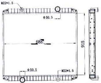 16 799 р. PREMIUM (915 x 688 mm) РАДИАТОР ОХЛАЖДЕН BODYPARTS rnpre96-910  с доставкой в г. Майкоп. Увеличить фотографию 1