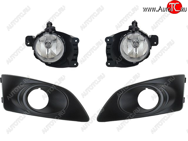5 799 р. Комплект противотуманных фар с встваками BodyParts Chevrolet Aveo T300 седан (2011-2015)  с доставкой в г. Майкоп