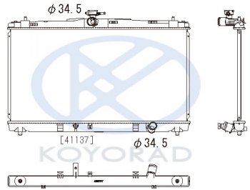 4 649 р. CAMRY РАДИАТОР ОХЛАЖДЕН AT KOYORAD tycam11-910  с доставкой в г. Майкоп. Увеличить фотографию 1