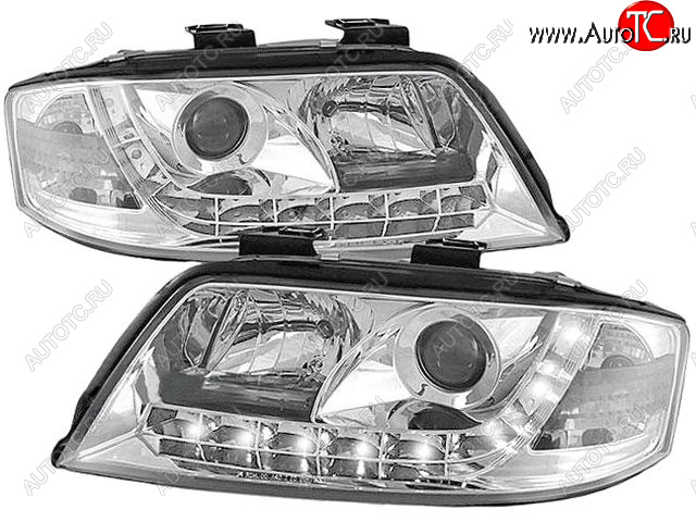 31 499 р. AUDI A6 ФАРА Л+П (КОМПЛЕКТ) ТЮНИНГ ЛИНЗОВАН (DEVIL EYES) +- ПКОРРЕКТОР (SONAR) ВНУТРИ ХРОМ SONAR ai0a697-004h-n  с доставкой в г. Майкоп