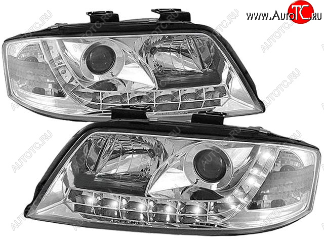 30 499 р. AUDI A6 ФАРА Л+П (КОМПЛЕКТ) ТЮНИНГ ЛИНЗОВАН (DEVIL EYES) (SONAR) ВНУТРИ ХРОМ SONAR ai0a601-003h-n  с доставкой в г. Майкоп