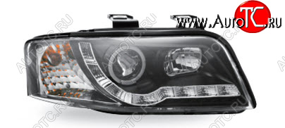 29 949 р. AUDI A6 ФАРА Л+П (КОМПЛЕКТ) ТЮНИНГ ЛИНЗОВАН (DEVIL EYES) С СВЕТЯЩ ОБОДК (JUNYAN) ВНУТРИ ЧЕРН JUNYAN ai0a601-005b-n  с доставкой в г. Майкоп