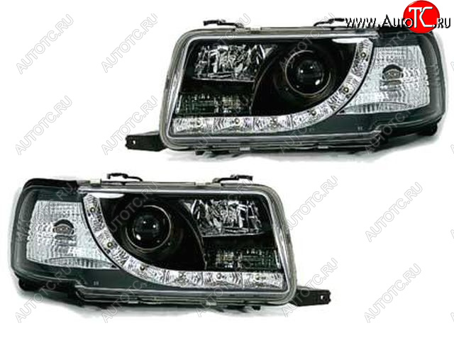 26 949 р. AUDI 80 ФАРА Л+П (КОМПЛЕКТ) ТЮНИНГ ЛИНЗОВАН (DEVIL EYES) , ЛИТОЙ УК.ПОВОР (SONAR) ВНУТРИ ЧЕРН SONAR ai08091-000b-n  с доставкой в г. Майкоп