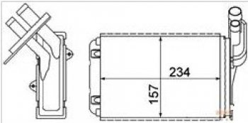 759 р. CLIO (MEGANE (96-00)) РАДИАТОР ОТОПИТЕЛЯ (см.каталог) BODYPARTS rncli90-900  с доставкой в г. Майкоп. Увеличить фотографию 1