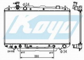 13 949 р. RAV4 РАДИАТОР ОХЛАЖДЕН AT 1.8 (KOYO) KOYORAD tyrv400-912  с доставкой в г. Майкоп. Увеличить фотографию 1