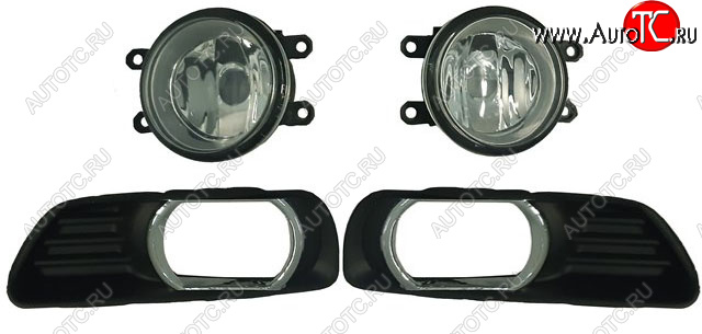 3 899 р. Комплект противотуманных фар (с решеткой бампера, пр-во Китай) BODYPARTS Toyota Camry XV40 дорестайлинг (2006-2008)  с доставкой в г. Майкоп