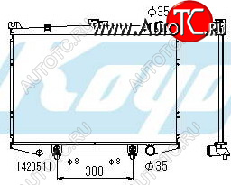 5 249 р. TERRANO РАДИАТОР ОХЛАЖДЕН AT 2.4 3 (KOYO) (2 ряд) KOYORAD nnter87-911  с доставкой в г. Майкоп