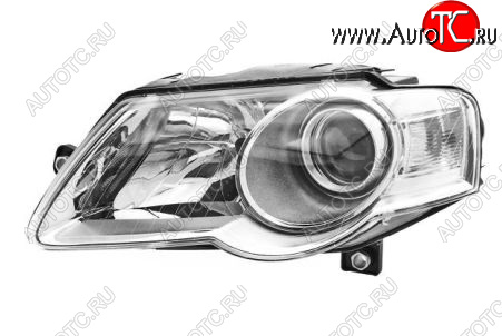 11 249 р. Левая фара (c электрокорректором, линзован) DEPO  Volkswagen Passat  B6 (2005-2011) седан  с доставкой в г. Майкоп