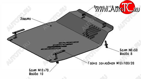 1 499 р. TUCSON (SPORTAGE 04-09) ЗАЩИТА ПОДДОНА ДВИГАТЕЛЯ , С КРЕПЛЕН , 2.0 , 2.7 , СТАЛЬН BODYPARTS hntun04-9f0  с доставкой в г. Майкоп