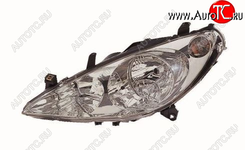 9 899 р. Левая фара (с электрокорректором) DEPO  Peugeot 307 ( хэтчбэк 5 дв.,  хэтчбэк 3 дв.) (2005-2008) рестайлинг  с доставкой в г. Майкоп
