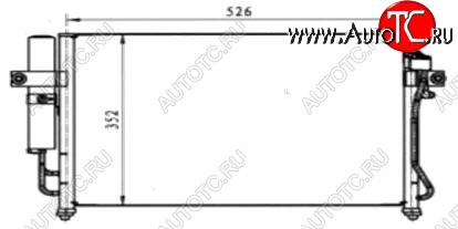3 289 р. GETZ (535 x 345 mm) КОНДЕНСАТОР КОНДИЦ AT (см.каталог) BODYPARTS hngez02-931  с доставкой в г. Майкоп