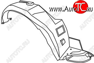 629 р. Правый подкрылок передний TYG Honda Accord 6 CF седан дорестайлинг (1997-2000)  с доставкой в г. Майкоп