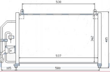3 499 р. LANOS КОНДЕНСАТОР КОНДИЦ BODYPARTS dwlan97-930  с доставкой в г. Майкоп. Увеличить фотографию 1