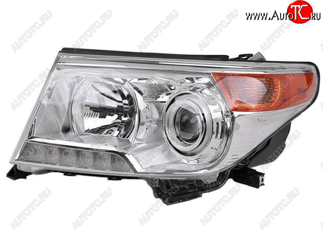 8 999 р. Левая фара (с электрокорректором, ксенон) BODYPARTS Toyota Land Cruiser 200 1-ый рестайлинг (2012-2015)  с доставкой в г. Майкоп