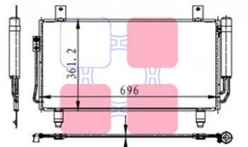 6 399 р. OUTLANDER КОНДЕНСАТОР КОНДИЦ BODYPARTS mbotl13-931  с доставкой в г. Майкоп. Увеличить фотографию 1