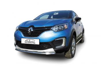 11 899 р. Защита переднего бампера Arbori d42 RENAULT KAPTUR 2016-  Рено Каптюр Arbori afzdark02  с доставкой в г. Майкоп. Увеличить фотографию 1