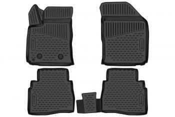 3 289 р. Коврики 3D в салон подходят для KAIYI E5 2023 - 4шт. (полиуретан)  Каию Е5 Element element3dan0474210k  с доставкой в г. Майкоп. Увеличить фотографию 1