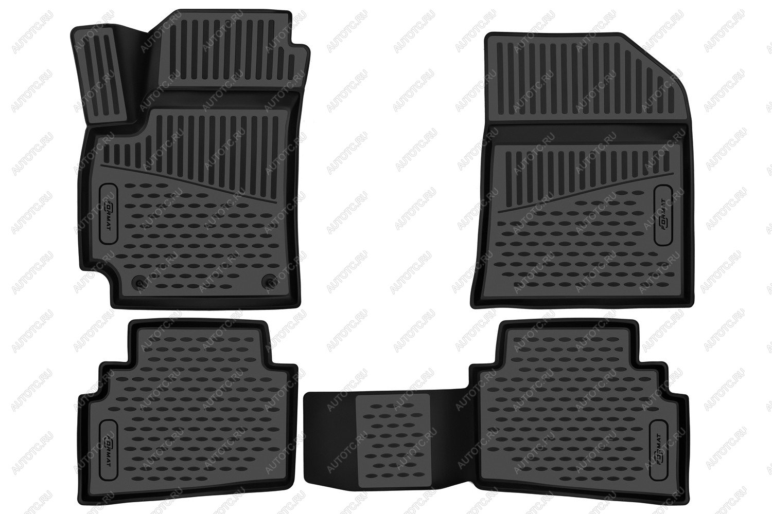 4 099 р. Коврики 3D в салон подходят для KIA Seltos, 2WD4WD, 2020-. кросс, 4шт. (ПУ, повышенная износостойкость)  Киа Селтос FORMAT format.3d02441210  с доставкой в г. Майкоп