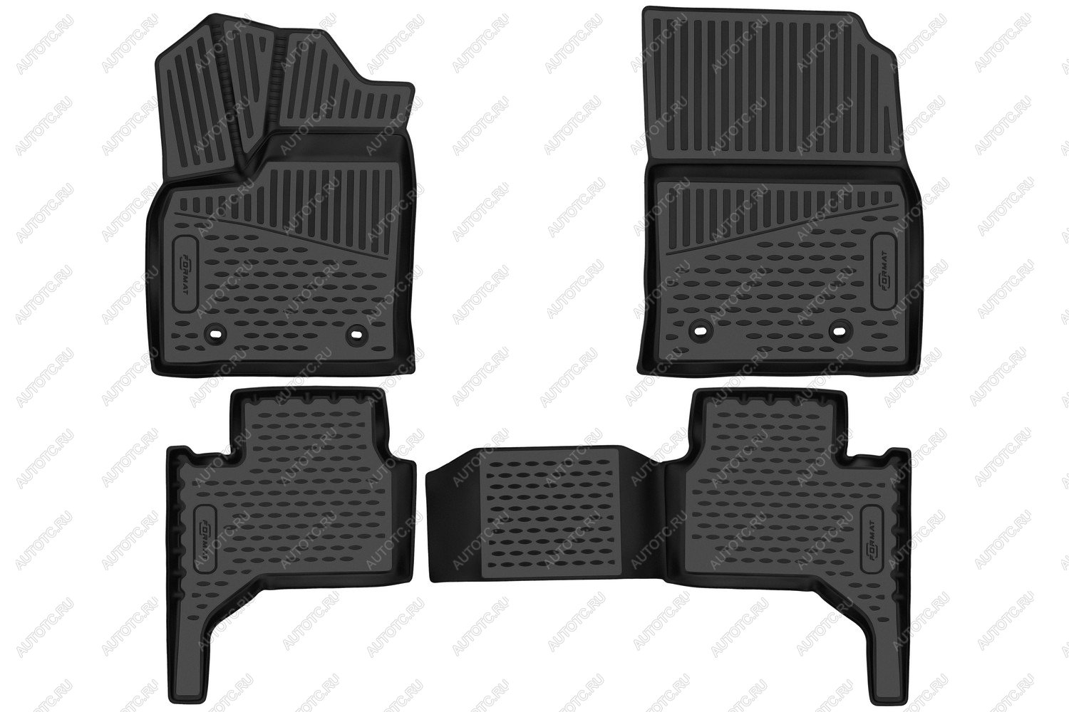 4 099 р. Коврики 3D в салон подходят для TOYOTA Land Cruiser (300 Series) 2021-, Внед, 5 мест, 4шт. (ПУ, повышенная износостойкость)  Тойота Ленд крузер FORMAT format.3da66914210k  с доставкой в г. Майкоп