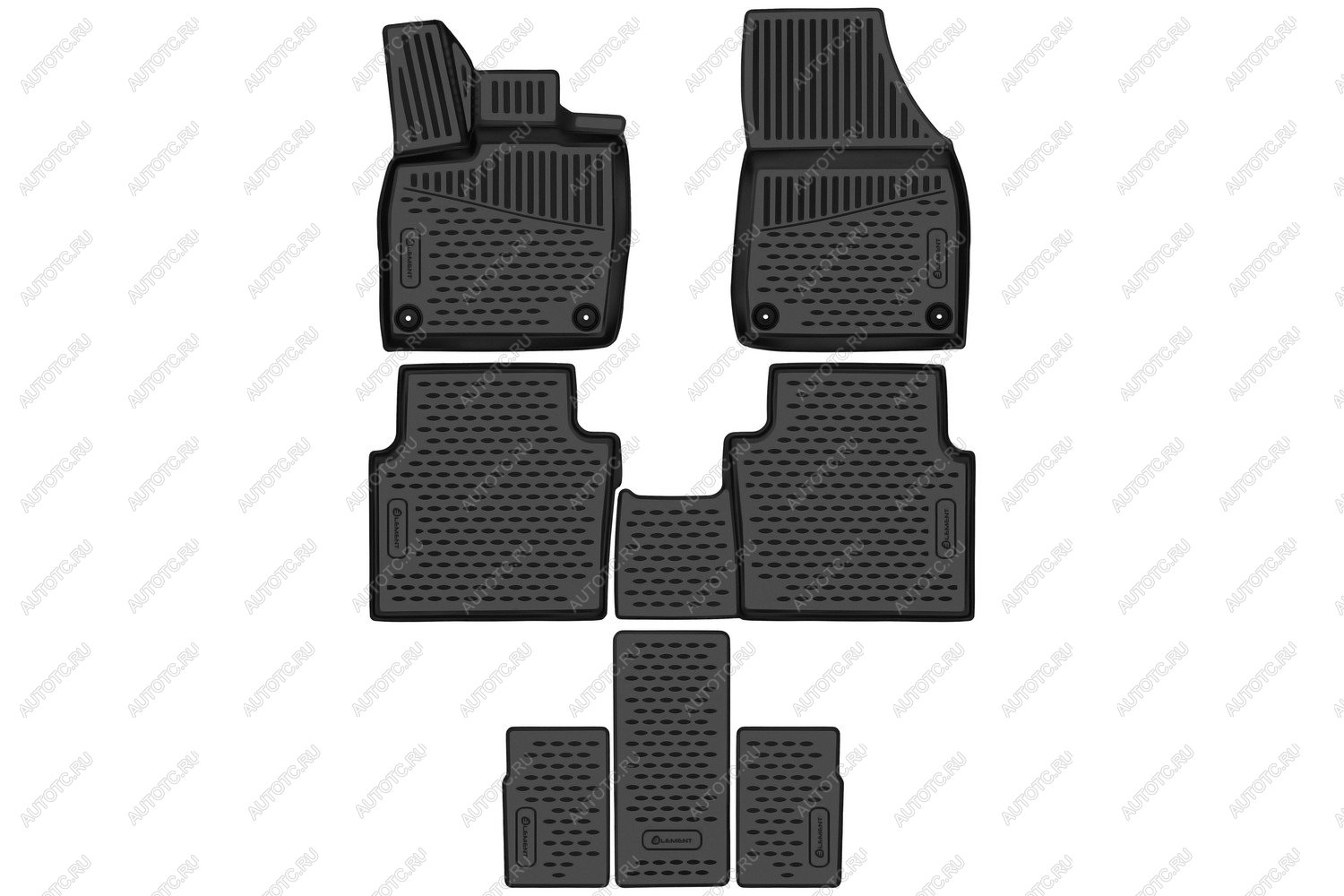 3 679 р. Коврики 3D в салон подходят для VOLKSWAGEN ID.6 (I) 2021 -, 6 мест, 7шт. (полиуретан)  Фольксваген Ид.6 Element element3da67270210k  с доставкой в г. Майкоп