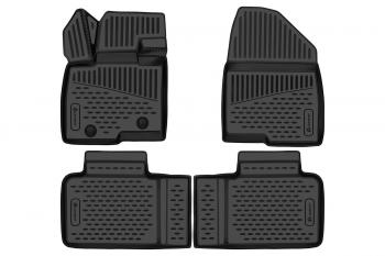 2 899 р. Коврики 3D в салон подходят для BAIC X55 2023 - 4шт. (полиуретан)  Х 55 Element element3da70891210k  с доставкой в г. Майкоп. Увеличить фотографию 1